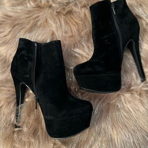 Suede booties